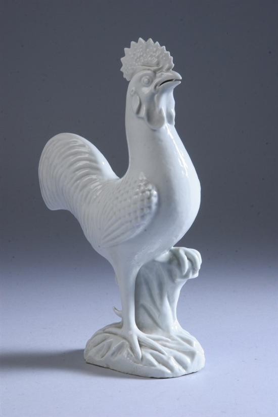 Appraisal: CHINESE BLANC-DE-CHINE PORCELAIN FIGURE OF ROOSTER Incised China mark -