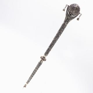 Appraisal: Antique Continental silver Torah pointer Antique Continental silver Torah pointer