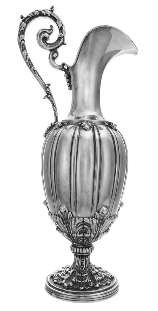 Appraisal: Sale Lot An Italian Silver Wine Ewer Buccellati Milan having