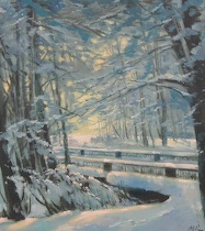 Appraisal: Mark Kremer Russian born Winter In the Park Oil on