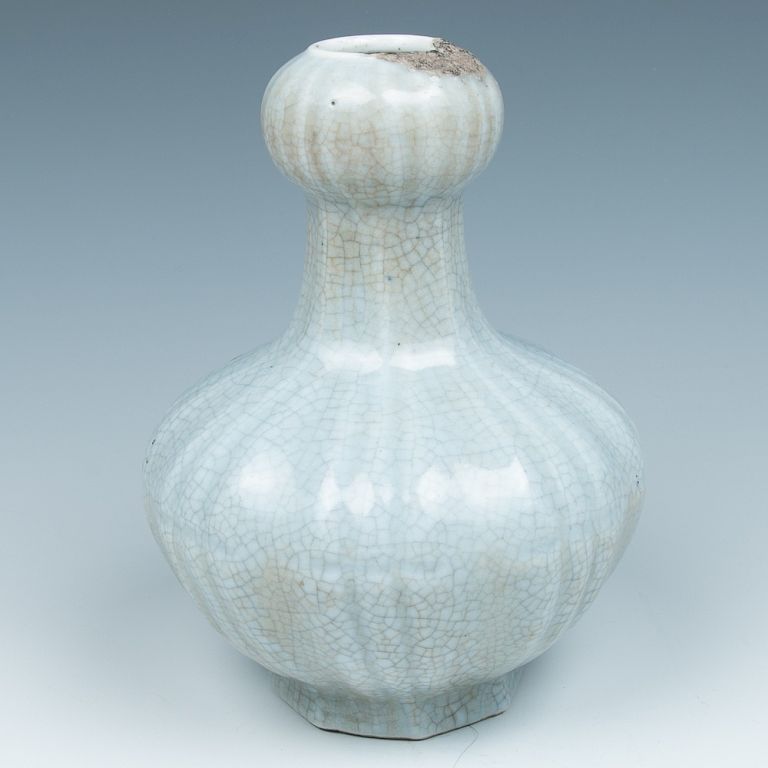 Appraisal: GE-TYPE VASE QIANLONG MARK TH C Of compressed globular body