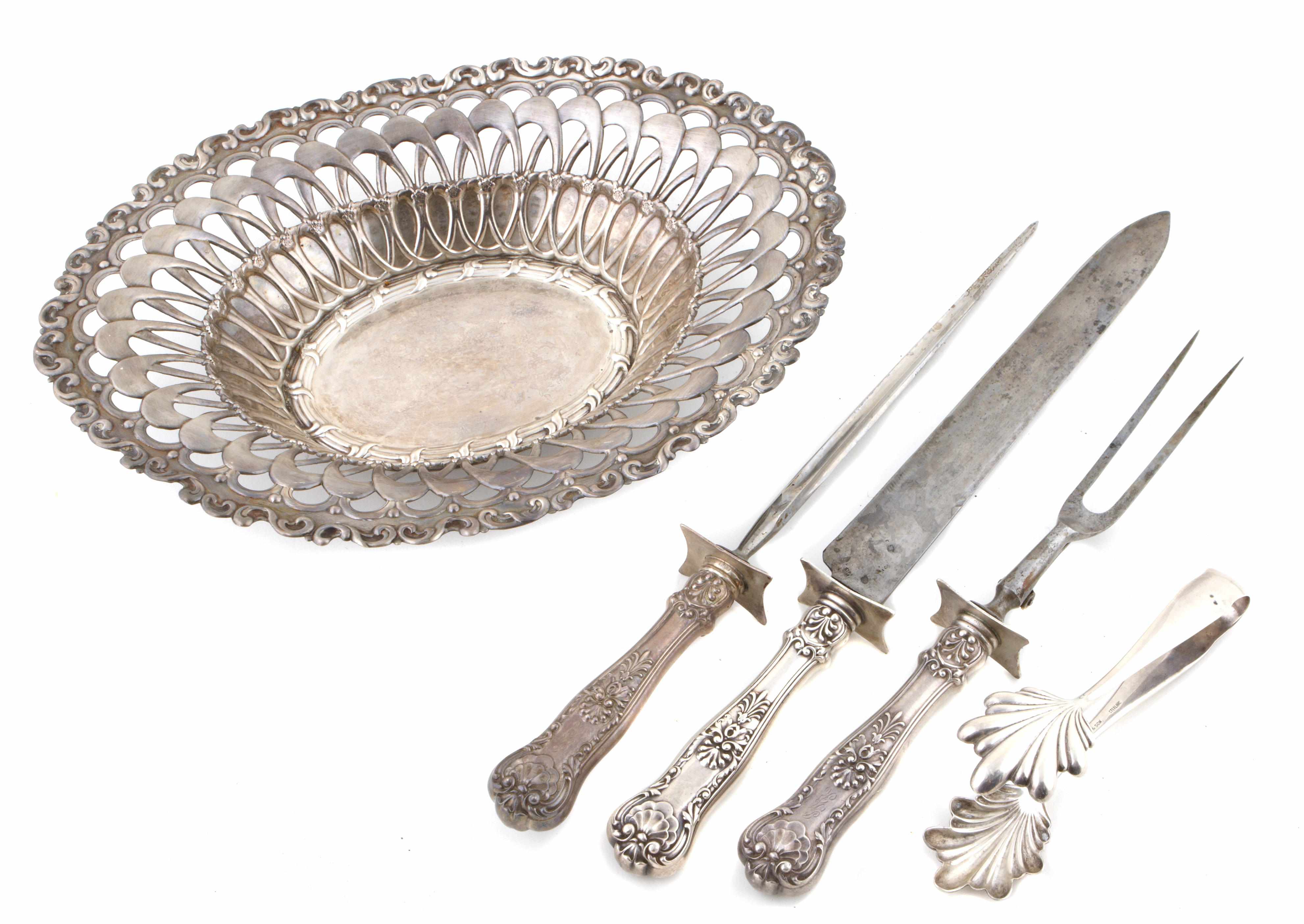 Appraisal: A group of American sterling silver table ware th centuryComprising