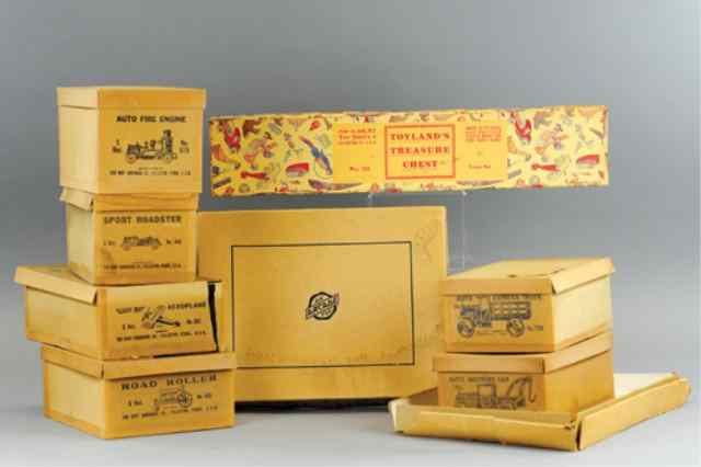 Appraisal: EMPTY BOX GROUPING Includes assorted Dent boxes for trucks and