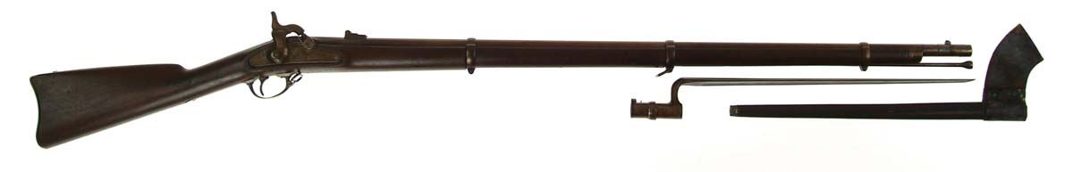 Appraisal: SPRINGFIELD MODEL RIFLED MUSKET W BAYONET SCABBARD NSN Cal part