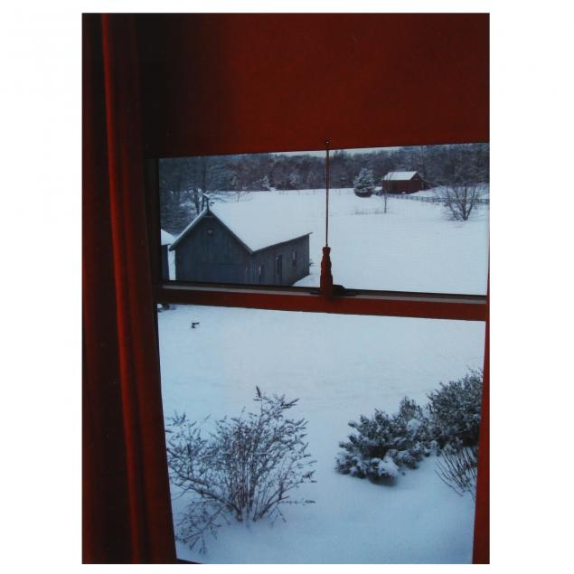 Appraisal: IPPY PATTERSON NC UNTITLED SNOW SCENE FROM WINDOW Color photograph