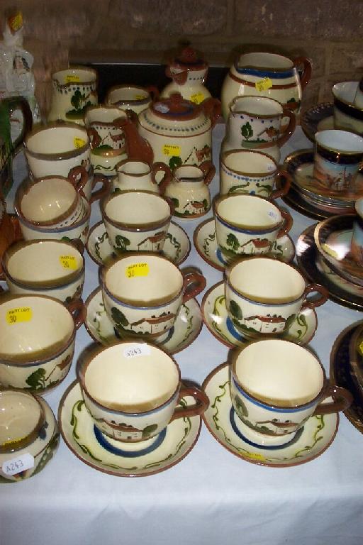 Appraisal: A quantity of Torquay teawares including cups and saucers teapot