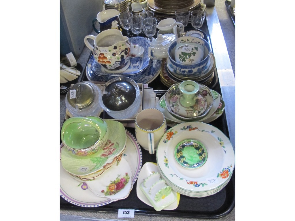 Appraisal: Two trays of assorted decorative ceramics and a set of