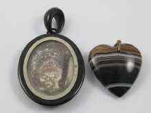 Appraisal: A Victorian jet locket with provision for photograph approx cm