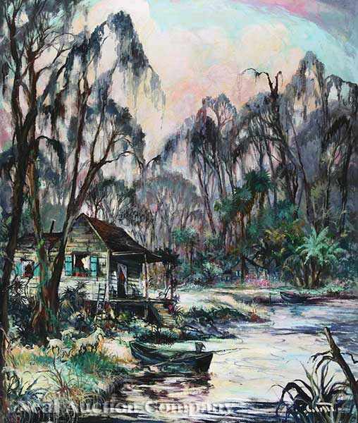 Appraisal: Colette Pope Heldner American New Orleans - Swamp Idyl Louisiana