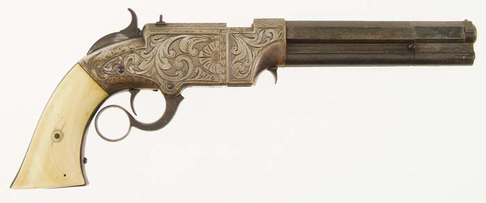 Appraisal: VERY RARE ENGRAVED VOLCANIC ARMS NAVY PISTOL Cal SN Fine