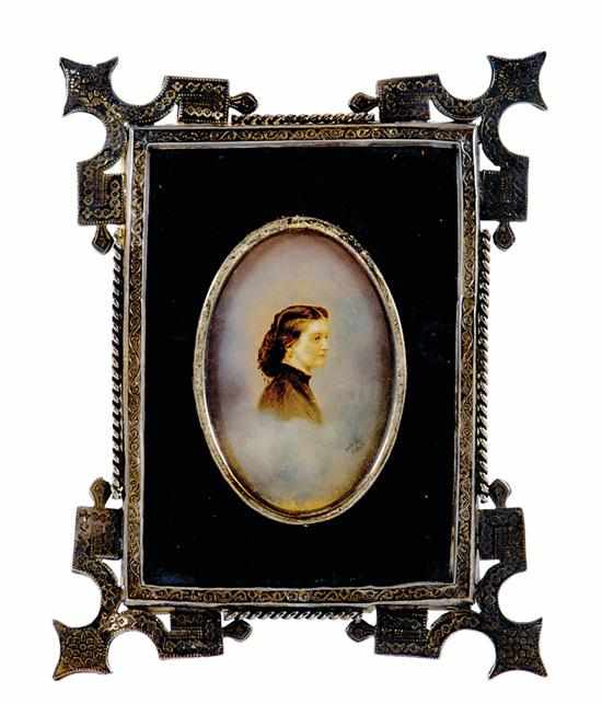 Appraisal: William Aiken Walker South Carolina - PORTRAIT MINIATURE OF A