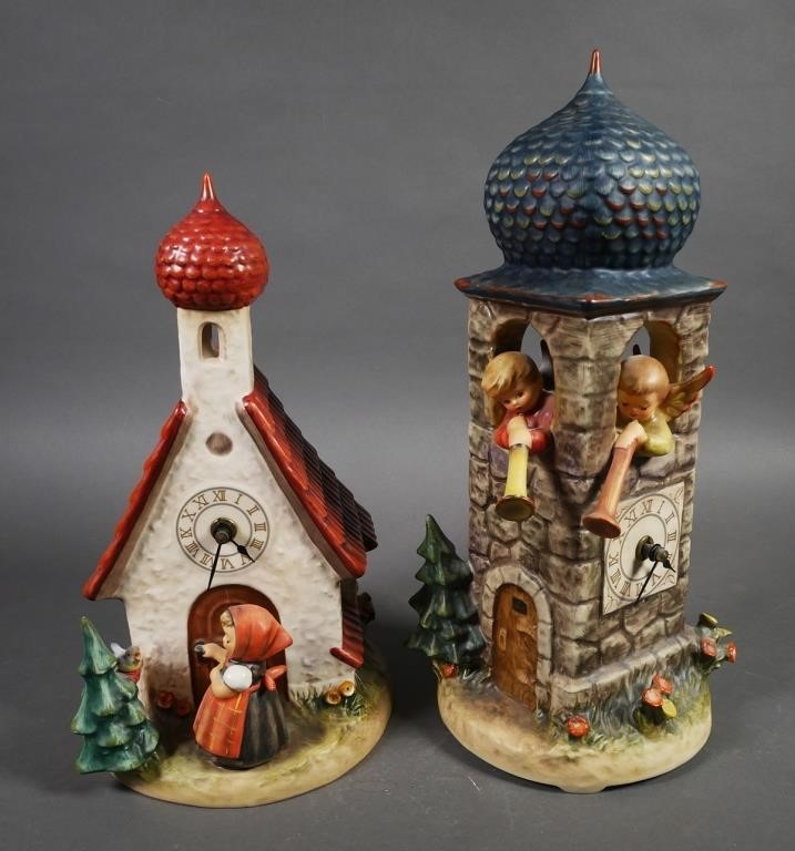 Appraisal: Two large Hummel Goebel clocks including HUM Call to Worship