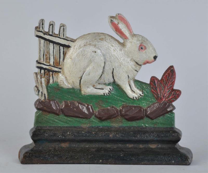 Appraisal: Cast Iron Rabbit By Fence Doorstop Albany Foundry Co Depicts