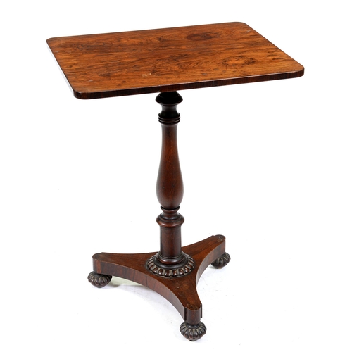 Appraisal: A George IV rosewood lamp table the oblong top on