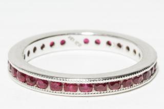 Appraisal: Ruby K White Gold Eternity Band Ring Eternity band of