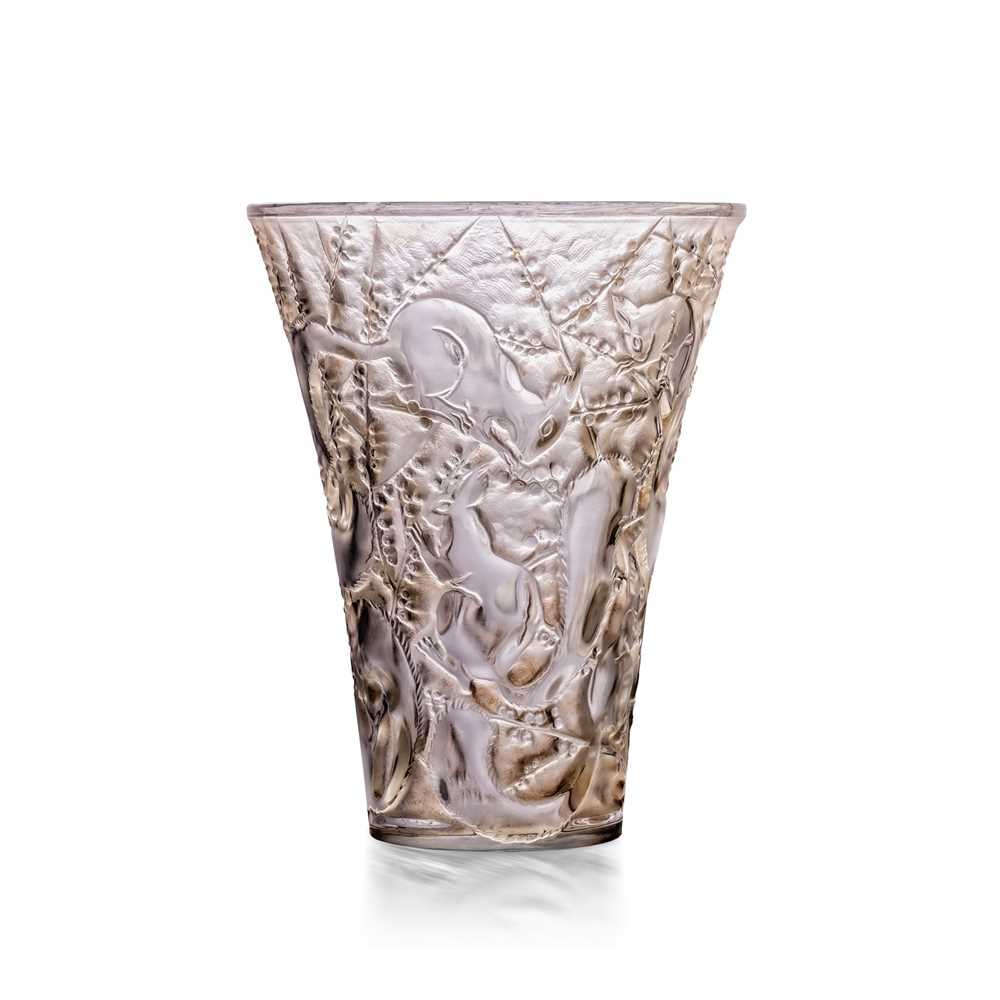 Appraisal: REN LALIQUE FRENCH - SENART VASE NO designed clear frosted