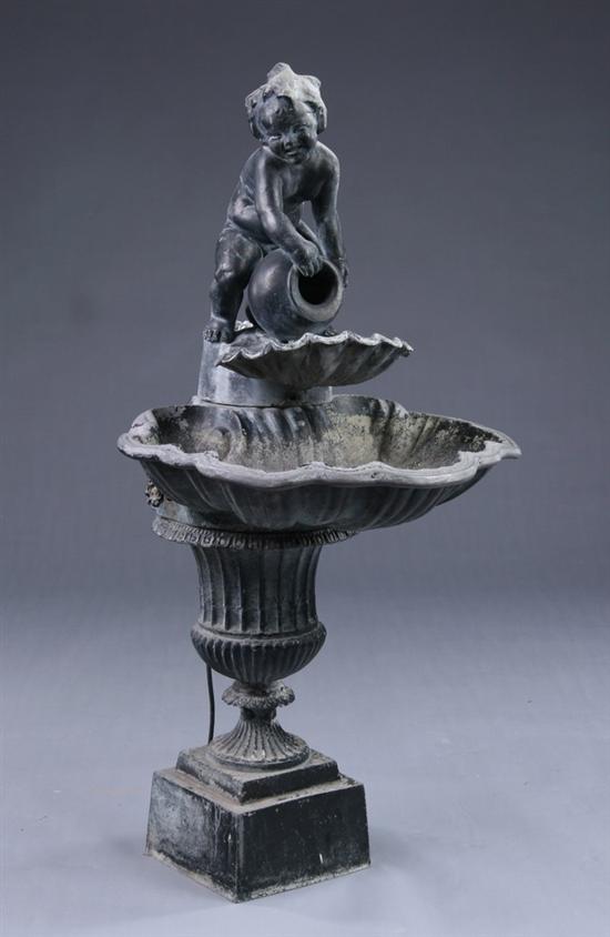 Appraisal: VICTORIAN CAST LEAD FIGURAL GARDEN FOUNTAIN late th early th