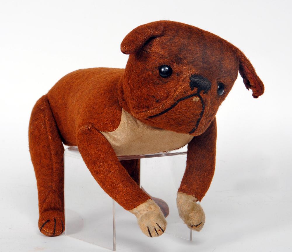 Appraisal: A Steiff bulldog early th century straw filled covered in