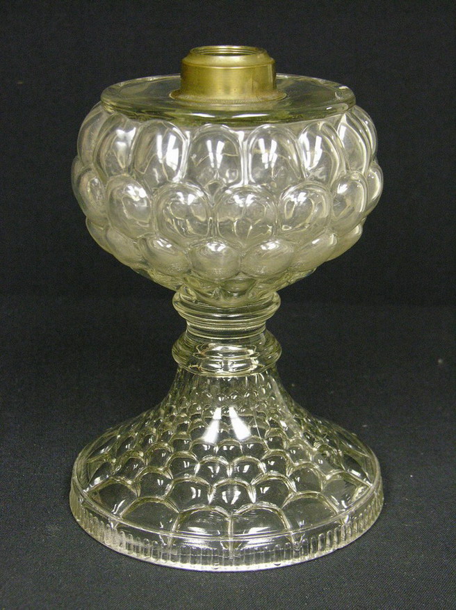 Appraisal: HONEYCOMB OIL LAMP EAPG Minor base chips The lamp is