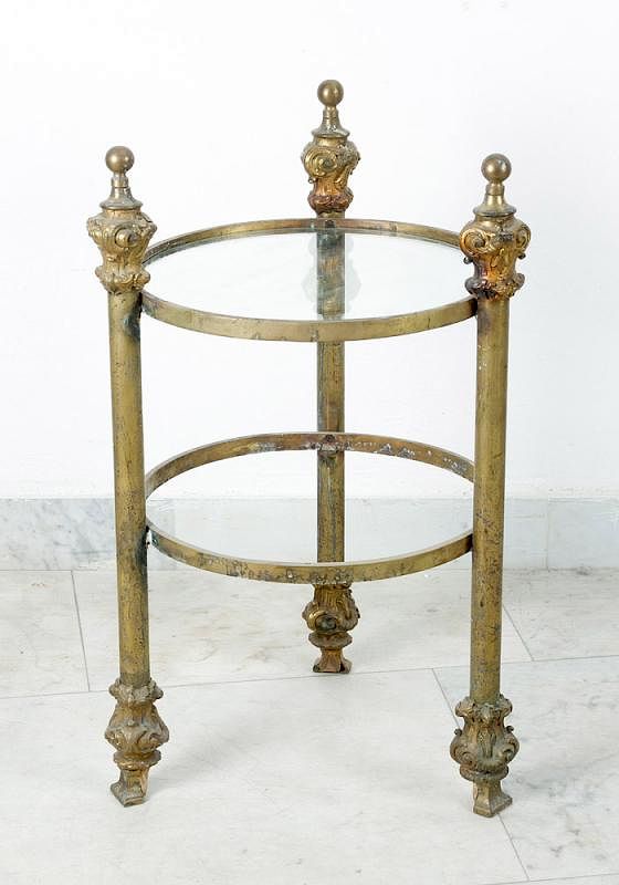 Appraisal: A small bronze Gueridon table A small bronze Gueridon table