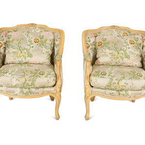 Appraisal: A Pair of Louis XV Style Painted Duchesses Brisees th