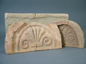 Appraisal: NOTE PROVENANCE ADDED A selection of fragments of terracotta friezes