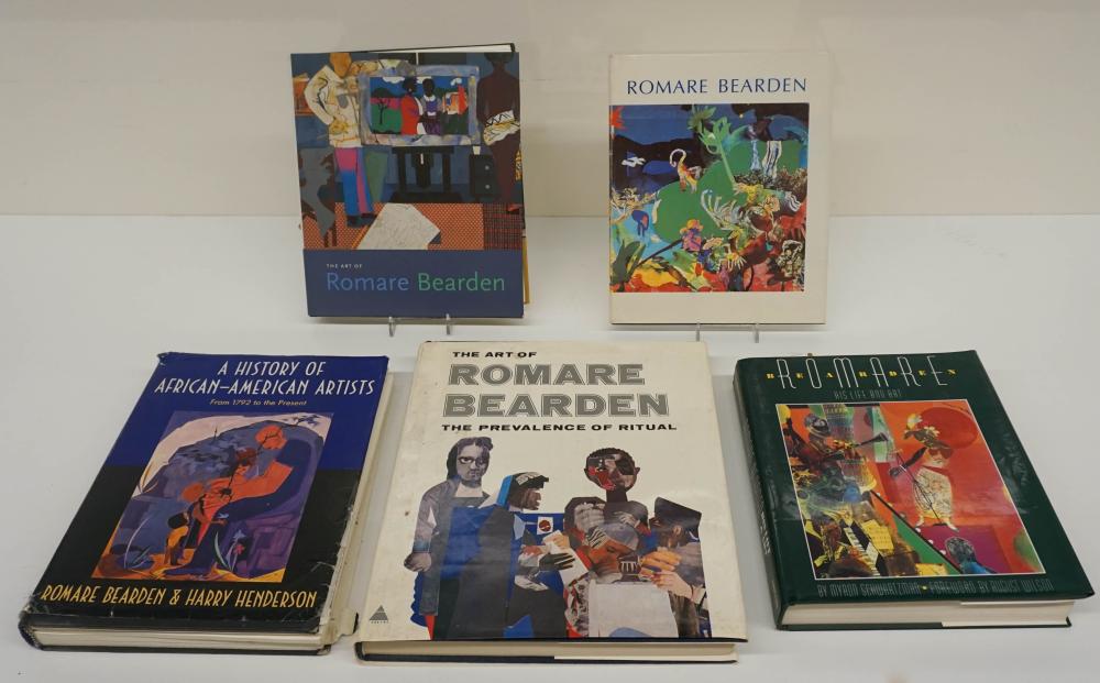 Appraisal: FIVE VOLUMES OF ARTWORK BY ROMARE BEARDENFive Volumes of Artwork