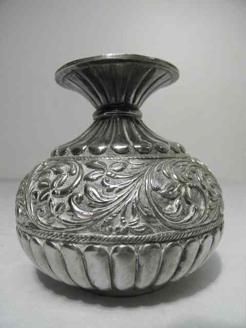 Appraisal: Persian style Heavy construction stamped '' '' on base Measures