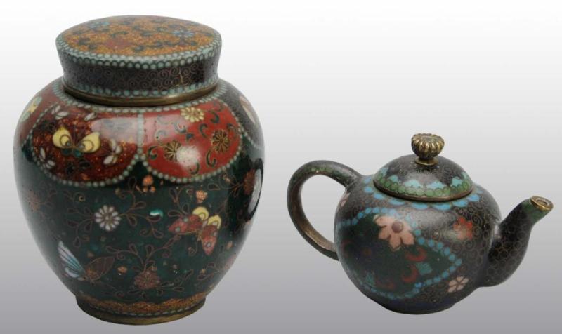 Appraisal: Lot of Early Cloisonne Pieces Description Includes one small teapot