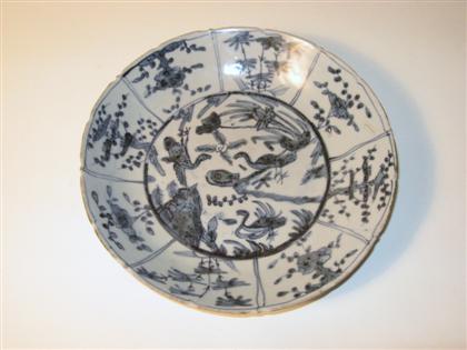 Appraisal: Chinese blue and white kraak porcelain charger th century