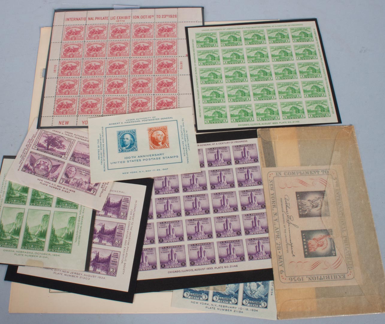 Appraisal: United States White Plains souvenir sheet Scott mint hinged at