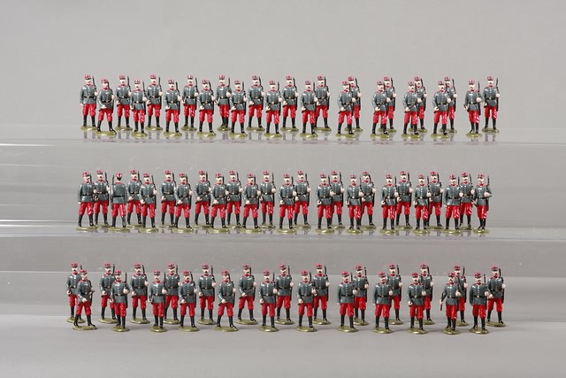 Appraisal: Lot of metal figures representing French Colonial Infantry gloss paint