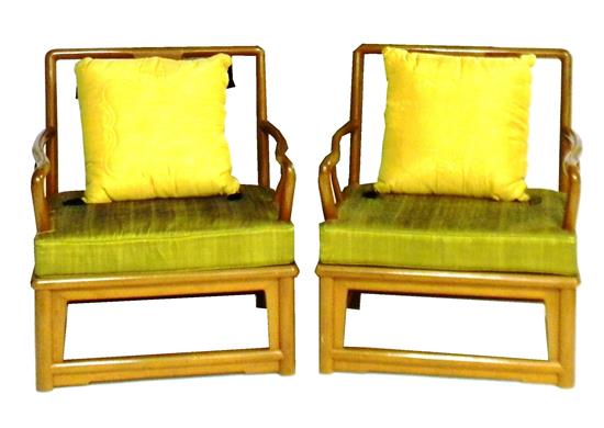 Appraisal: ASIAN Pair th C Chinese Eden Co arm chairs made