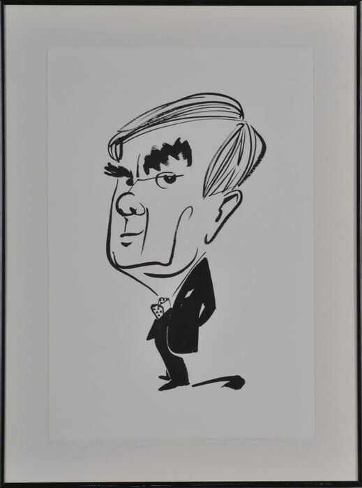 Appraisal: CARICATURE OF DOMINICK DUNNE Unsigned Together with a caricature of