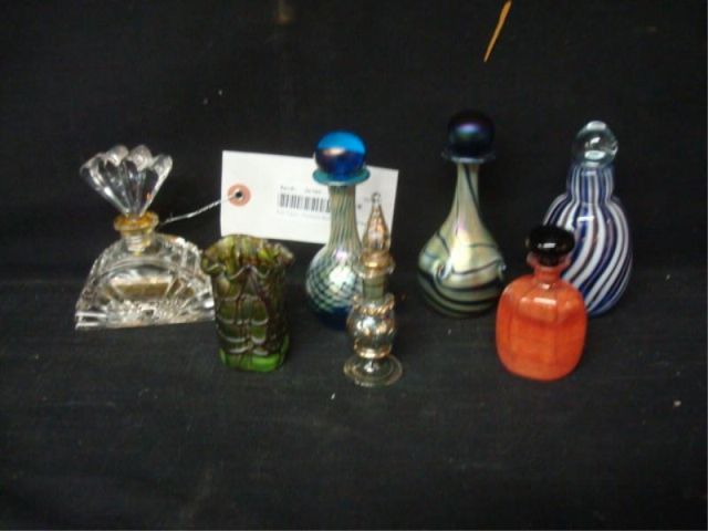 Appraisal: Lot of pcs - Perfume Bottles Tiny Vase Two signed