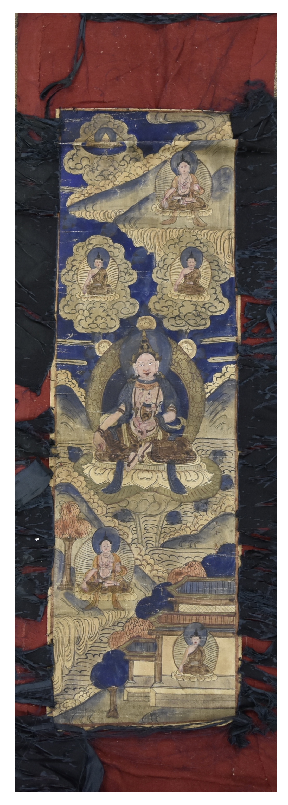 Appraisal: Chinese th C scroll Tangka of Tara feature a central