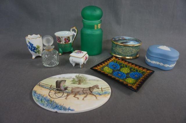 Appraisal: Estate Group of Glass Porcelain or China Souvenir Estate group