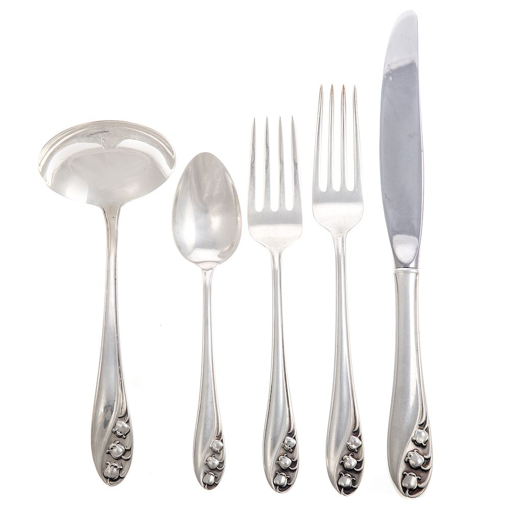 Appraisal: Gorham Lily of the Valley Sterling Flatware pieces comprising knives