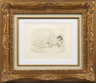 Appraisal: Auguste Renoir - Femme Nue Couche etching H - in