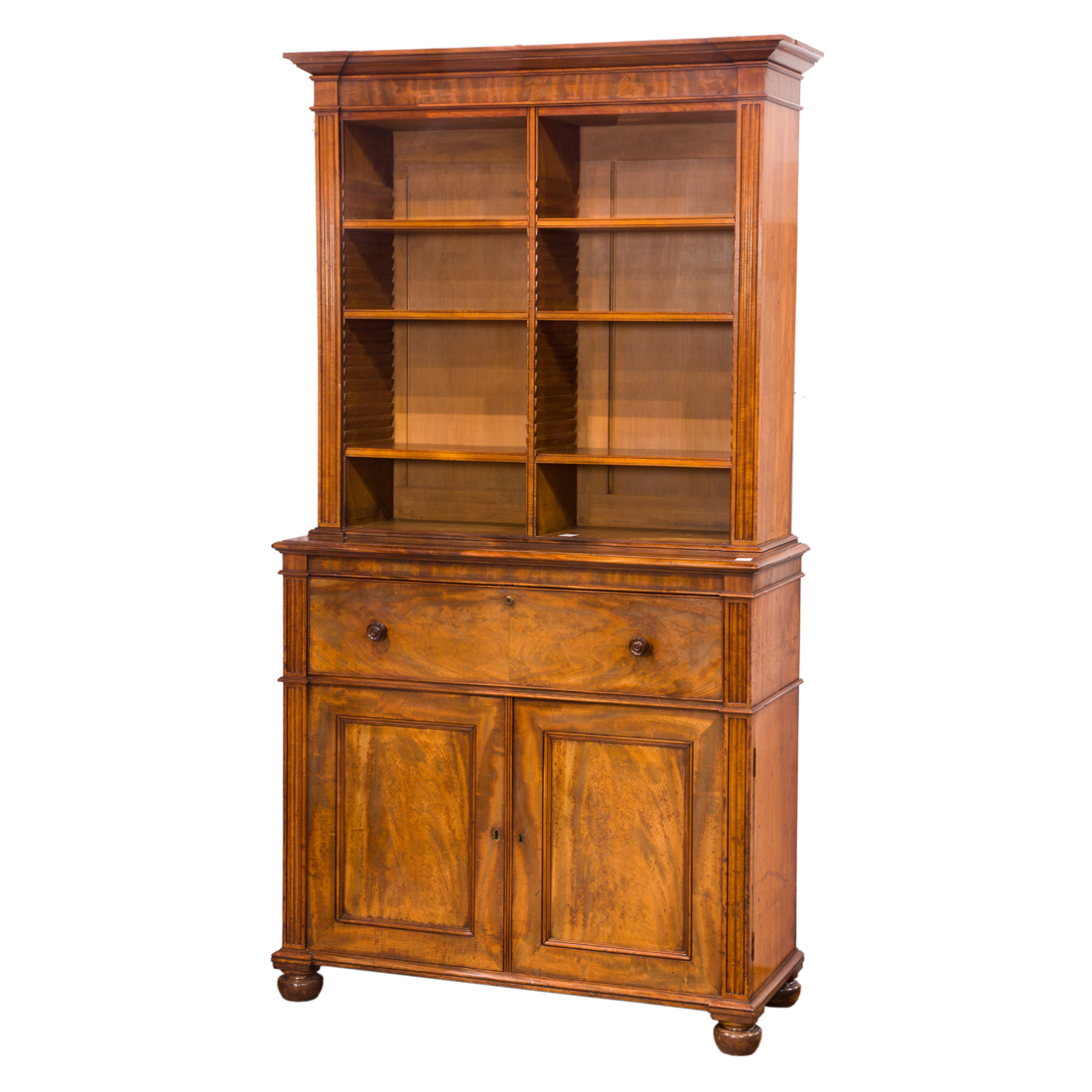 Appraisal: A GILLOWS LANCASTER REGENCY MAHOGANY SECRETARY A Gillows Lancaster Regency