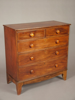 Appraisal: A mahogany chest early th century the plain top over