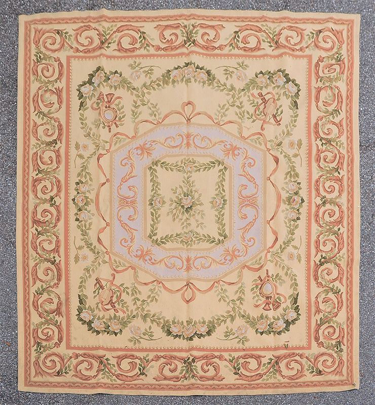 Appraisal: APPROX - YR OLD CHINESE AUBUSSON NEEDLEPOINT WOOL RUG '