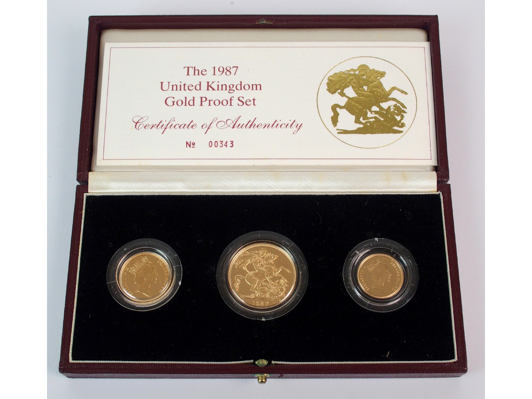 Appraisal: Great Britain gold proof setcomprising piece sovereign and half sovereign