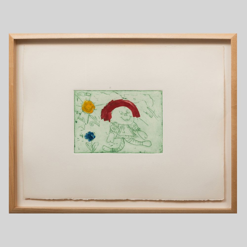 Appraisal: Ilene Karin Frankel Untitled Etching in colors on wove paper