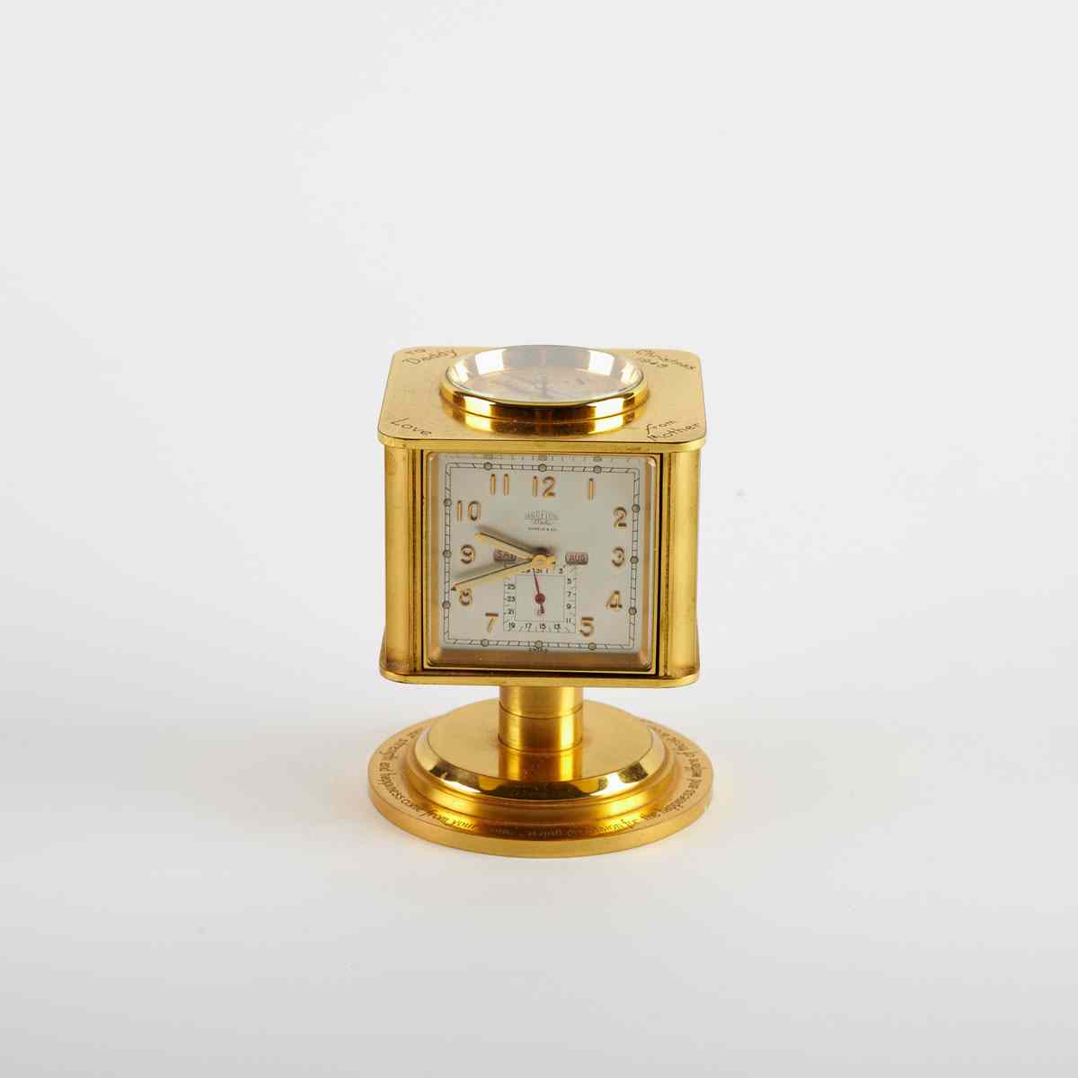 Appraisal: Swiss Gilt Metal Desk Weather Station Compendium Meteo by Angelus