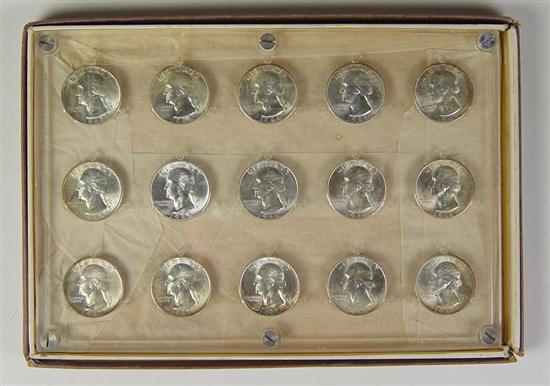 Appraisal: Consecutive Dates MM of Uncirculated Washington Quarters Dates begin with