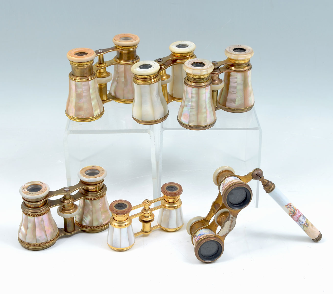 Appraisal: PIECE FRENCH OPERA GLASSES COLLECTION Comprising - Mother of Pearl