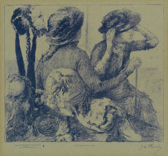 Appraisal: EDGAR DEGAS and GEORGE W THORNLEY Chez la Modiste Lithograph