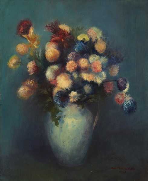 Appraisal: DU BOIS GUY PENE American - ''Flowers'' oil on canvas