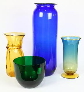 Appraisal: Lot of Blenko blown art glass vases Lot of Blenko